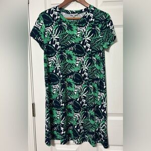 Mary Square Boutique Havana Floral Shift Dress Navy Blue/Green NWT Size XS
